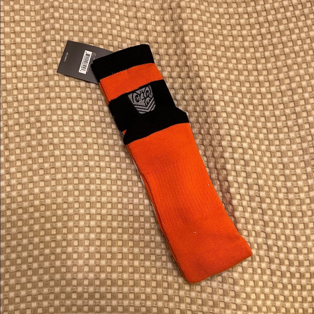 Fort Troff F*** Me Orange and Black Graphic Socks - Picture 2 of 4